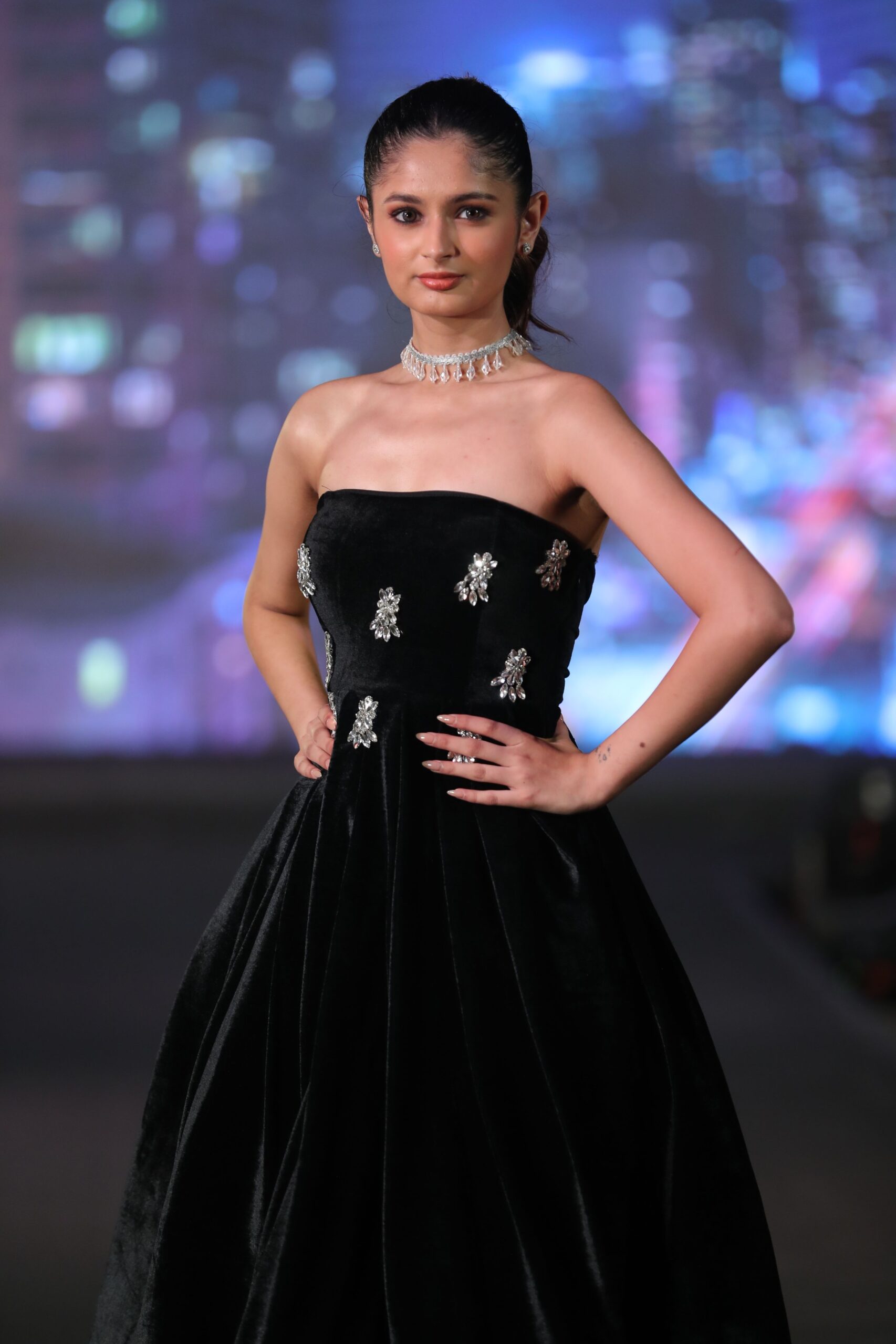 Premium Imported Velvet Off Shoulder Dress