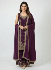 Traditional Zari Work Kameez & Sharara with Dupatta