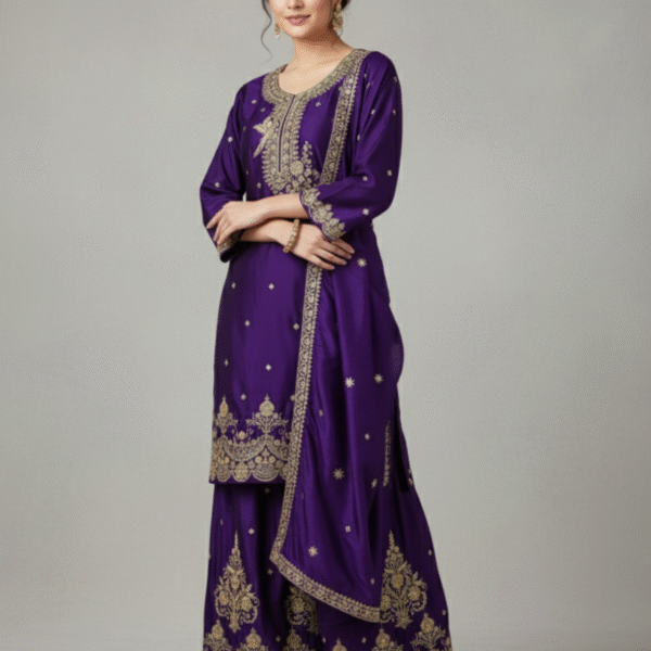 New Festive Kurta Sharara Dupatta Set