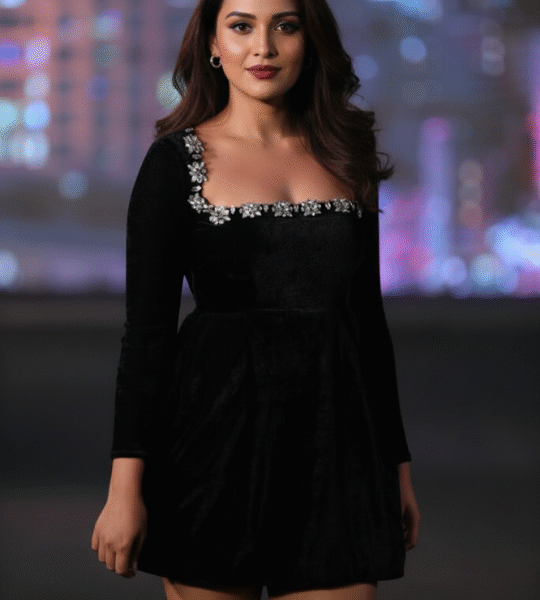 The Elegant Pobble Black Dress