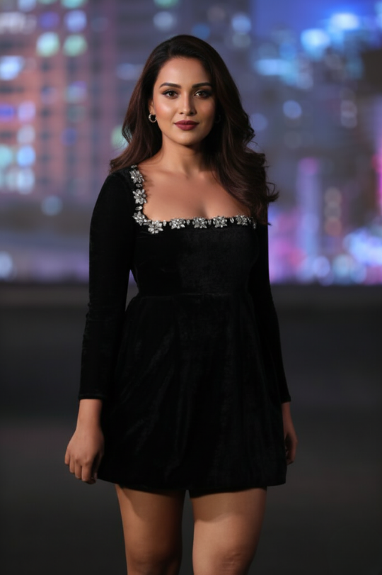 The Elegant Pobble Black Dress