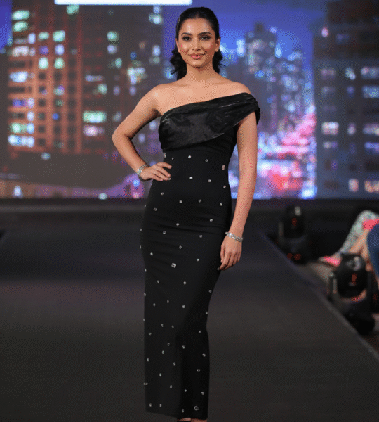 Elegant One Shoulder Black Evening Dress