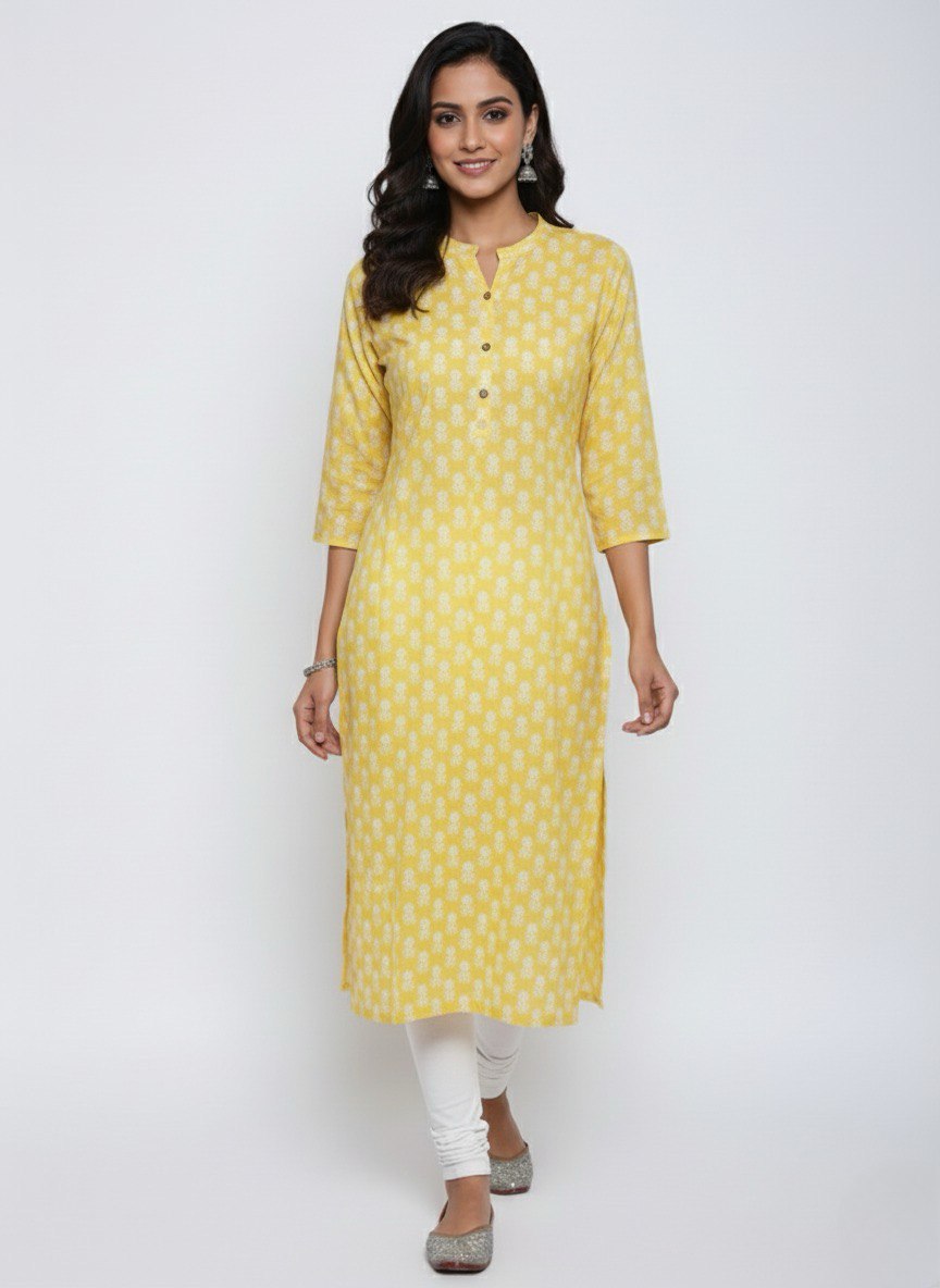 Second image of Cotton Printed Kurti For Daily Wear