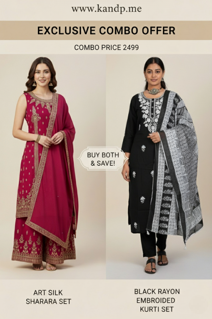New Exclusive Combo Offer Rani Pink & Black
