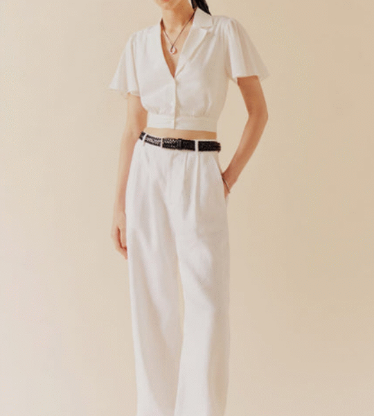 Milky White Cotton Co-ord Set