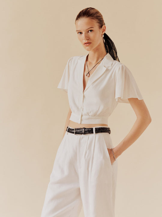 Second image of Milky White Cotton Co-ord Set