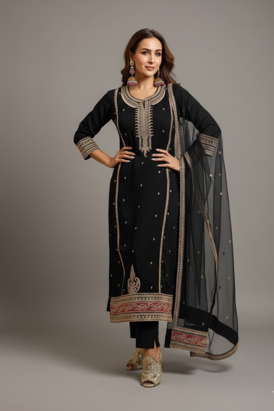 New Designer Party Wear 3-Piece Suit Set