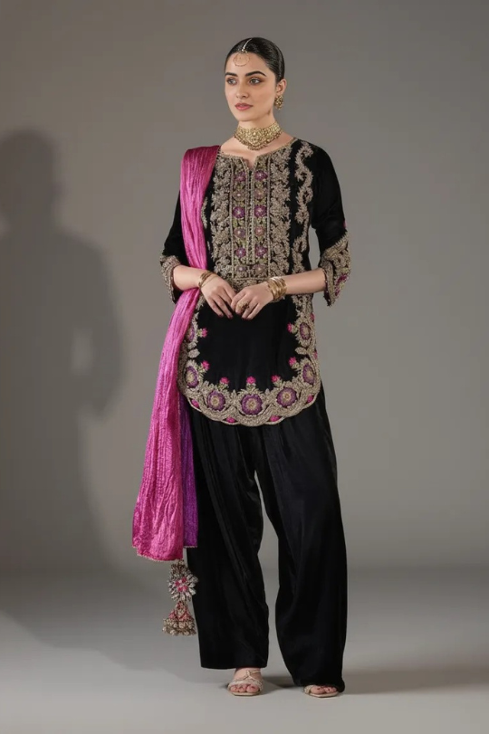 Luxury Velvet Farshi Salwar Suit – Winter Collection
