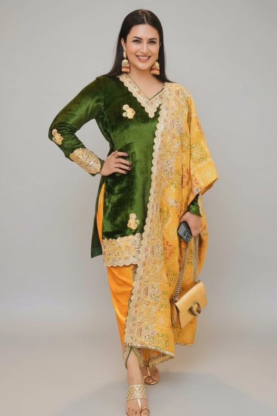 Second image of Wedding Special Velvet 3-Piece Suit – Premium Embroidered Collection