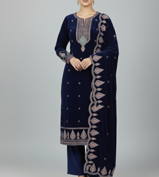 New Winter Designer Top & Pant Fancy Dupatta Set