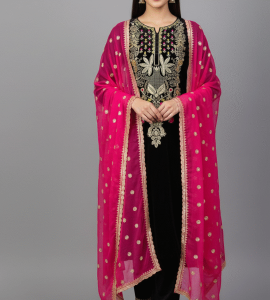 Launching New Designer Velvet Top–Pant with Dupatta Set
