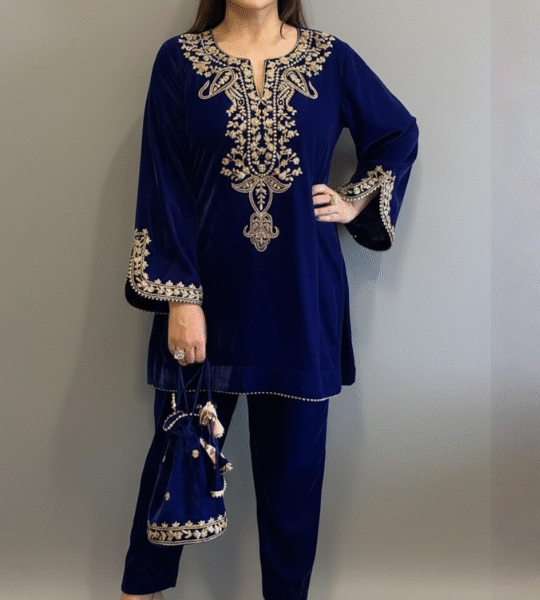 Launching New Party Wear Velvet Top & Bottom Set