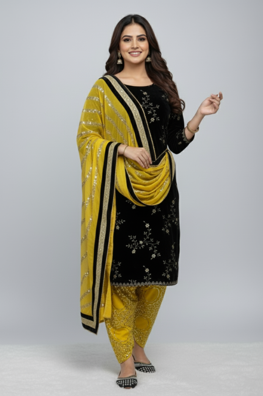 Second image of New Launching New Designer Top Dhoti Salwar Dupatta Set