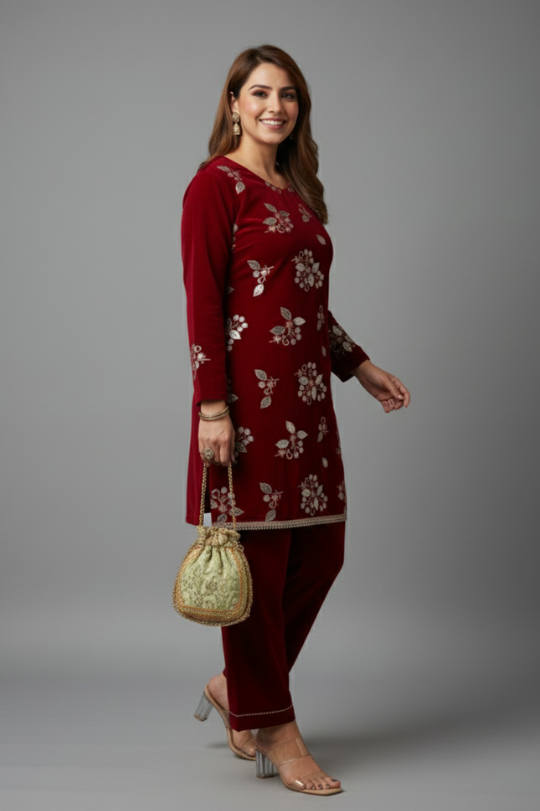 Second image of LUNCHING NEW CORD SET – DESIGNER PARTY WEAR TOP & BOTTOM