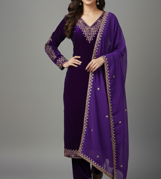 NEW PARTY WEAR — HEAVY EMBROIDERY SEQUENCE WORK 3-PCS SUIT SET