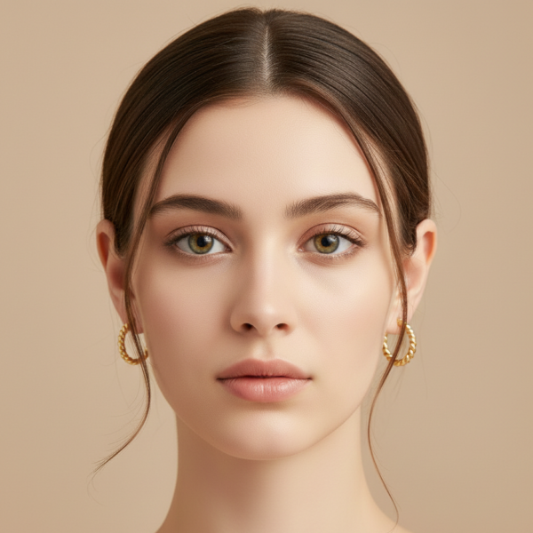 Gold Plated Irregular Hoop Earrings