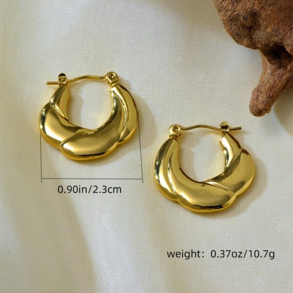 Gold Plated Irregular Hoop Earrings