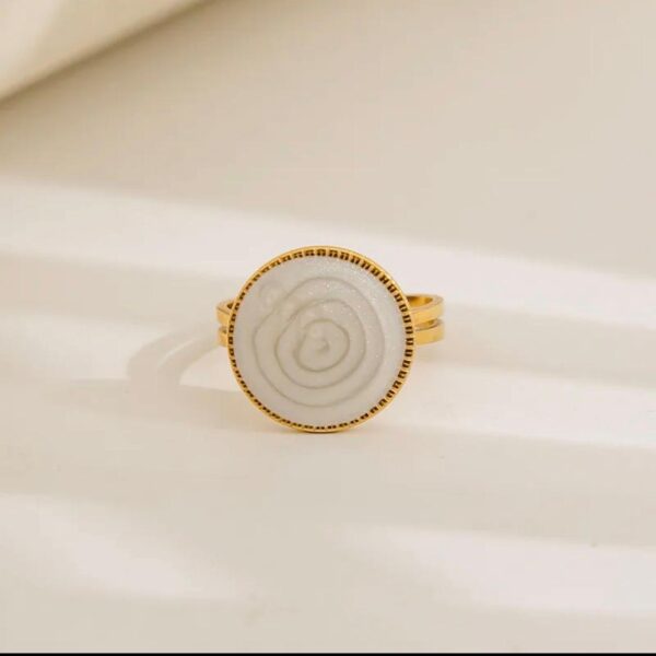 Stainless Steel Color Retention Diamond Embedded Ring