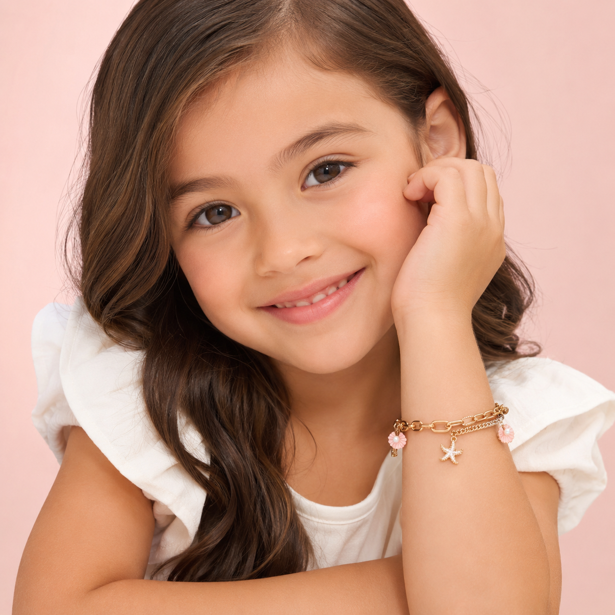 Cute ocean-themed design with starfish charms for kids