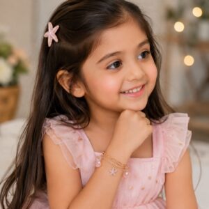 Pink Butterfly Charm Bracelet for Kids