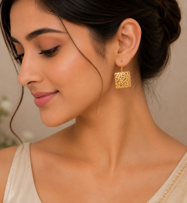 K&P Fashion Gold Alloy Drop Earrings