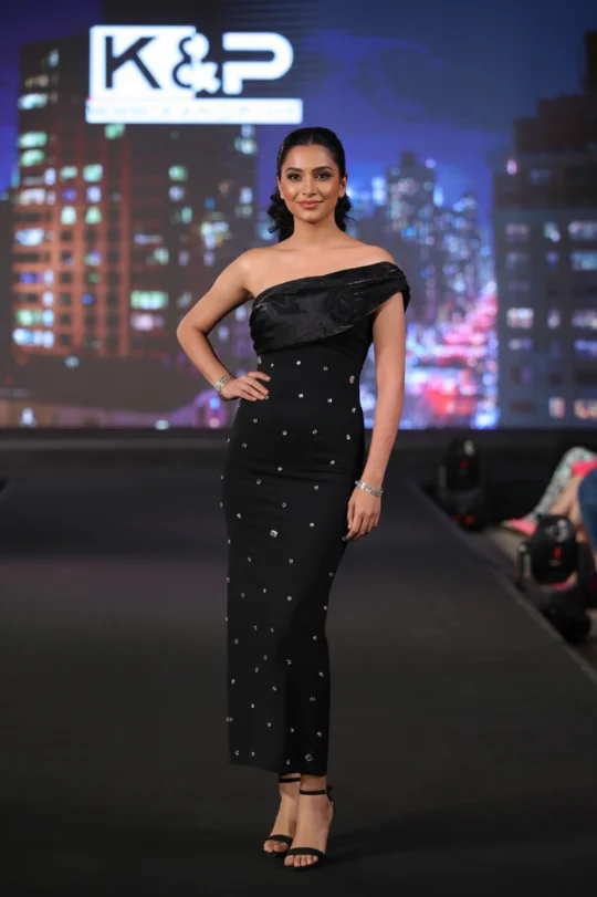 Elegant One Shoulder Black Evening Dress