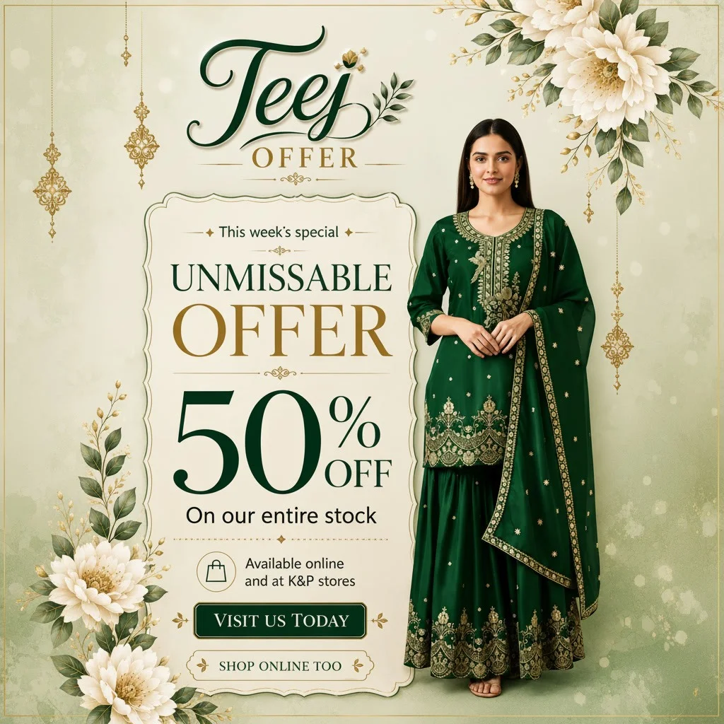 Art Silk Green Short Kurta with Sharara & Dupatta Set