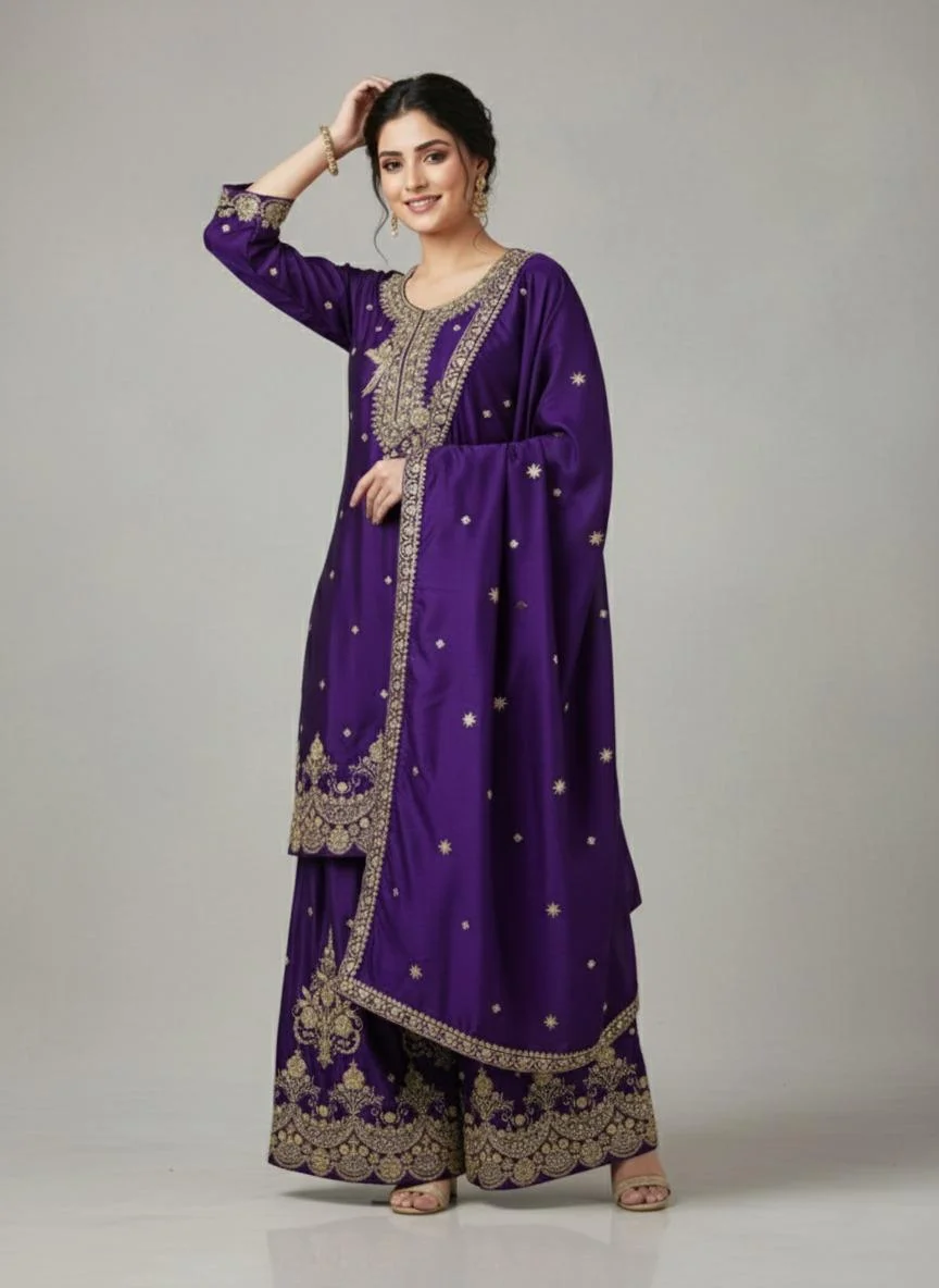 Kurta Sharara Set with Dupatta for Women | Festive & Party Wear