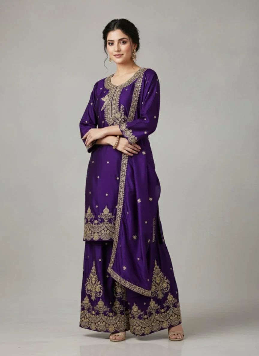 Kurta Sharara Set with Dupatta for Women | Festive & Party Wear