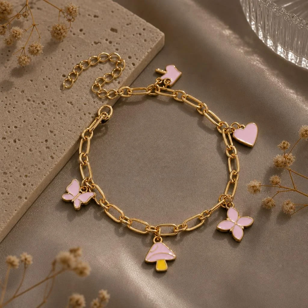 Kids Gold-Plated Charm Bracelet