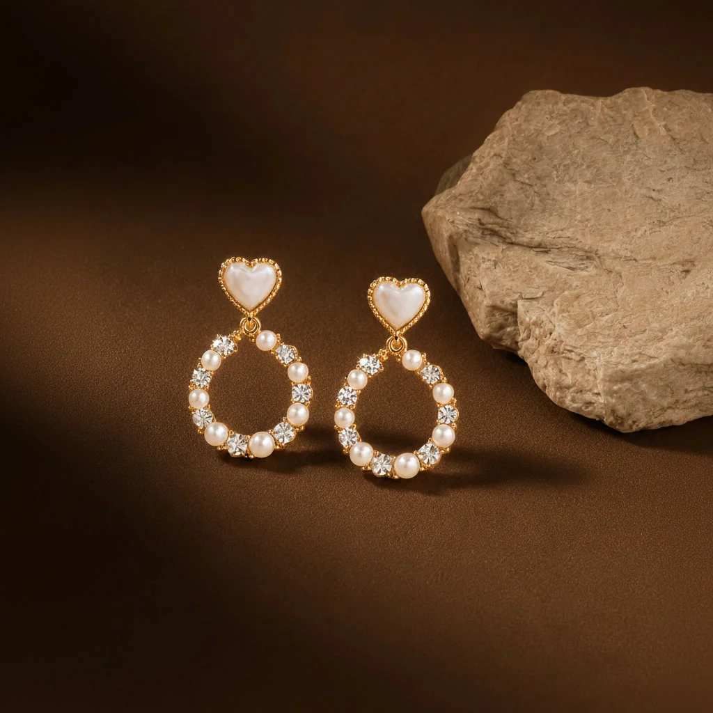 Second image of Crystal Drop Earrings