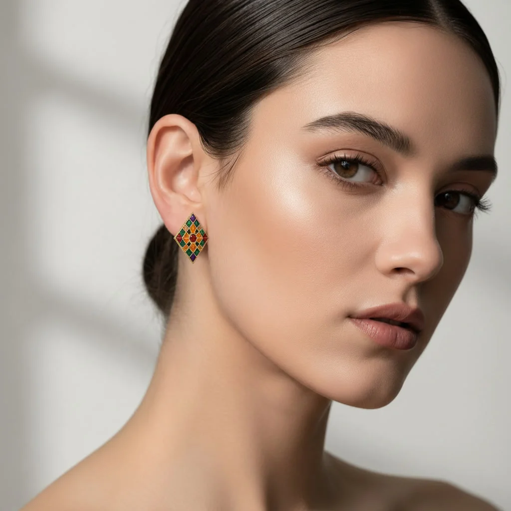 Stylish geometric diamond shape