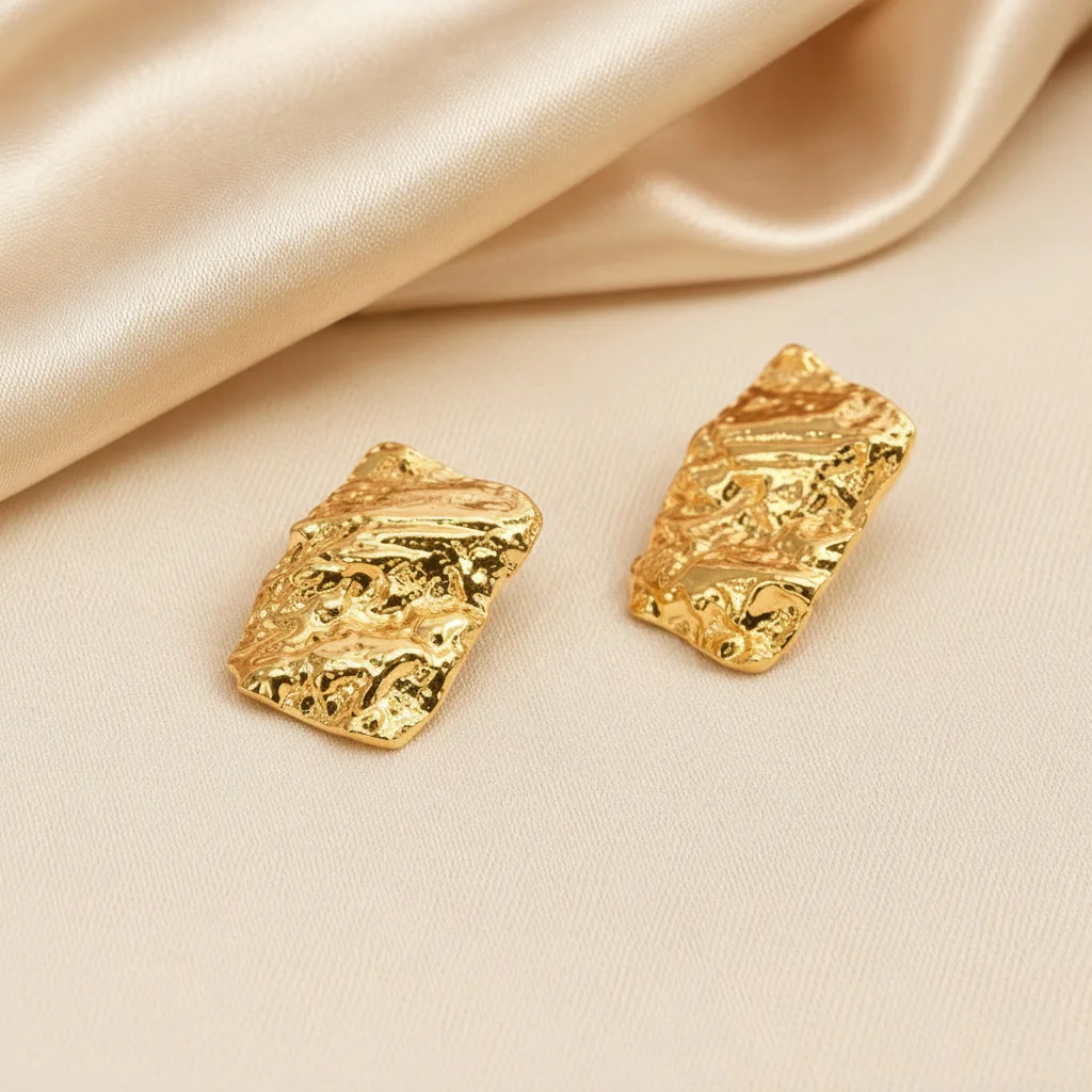 Textured Gold-Plated Statement