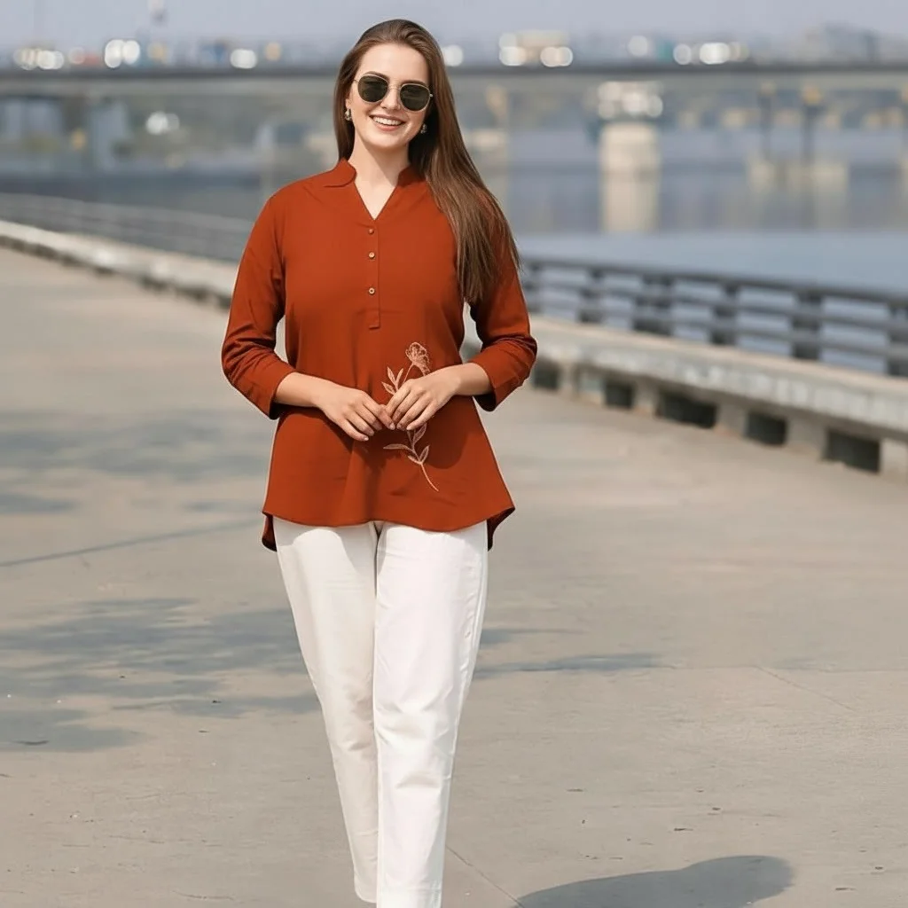 Embroidered Casual Premium Cotton Shirt Pattern
